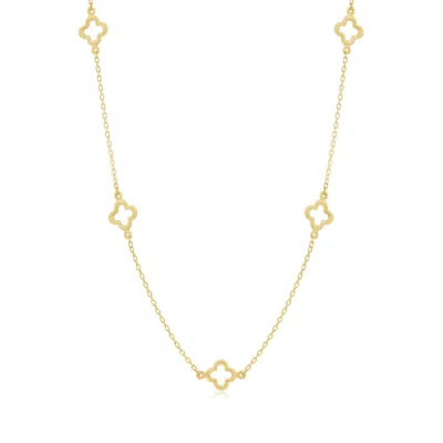The Lovery Mini Gold Open Clover Necklace