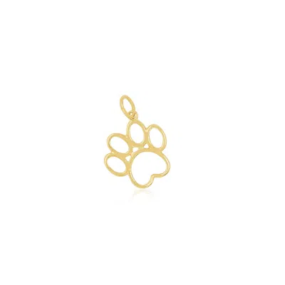 The Lovery Mini Gold Paw Charm In Multi