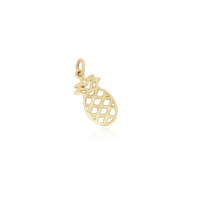 The Lovery Mini Gold Pineapple Charm In Multi