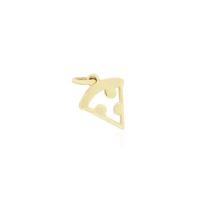 The Lovery Mini Gold Pizza Charm In Multi