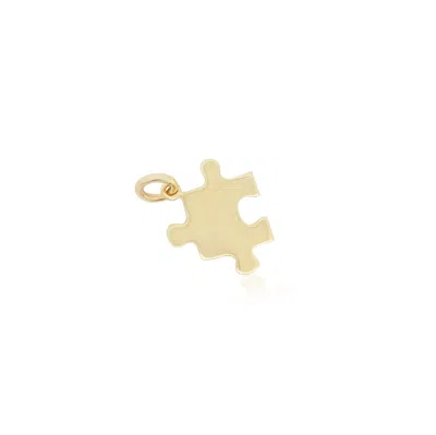 The Lovery Mini Gold Puzzle Piece Charm In Multi