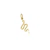 The Lovery Mini Gold Snake Charm In Multi