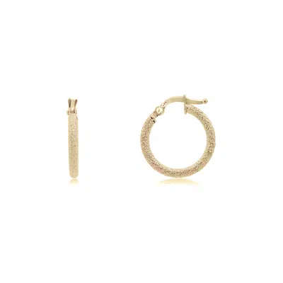 The Lovery Mini Mesh Gold Hoop Earrings