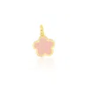 The Lovery Mini Pink Mother Of Pearl Flower Charm In Multi
