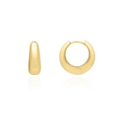 The Lovery Mini Saddle Huggie Hoop Earrings In Gold
