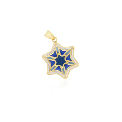 The Lovery Mixed Blue Enamel Star Charm
