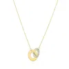 The Lovery Mother Of Pearl And Gold Infinity Necklace In Multi
