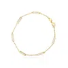 The Lovery Mother Of Pearl Bar Chain Bracelet In Multi