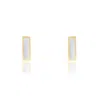 The Lovery Mother Of Pearl Bar Stud Earrings In Multi