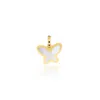 The Lovery Mother Of Pearl Butterfly Charm 11mm In Silver