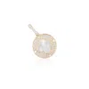 The Lovery Mother Of Pearl Diamond Disc Clover Charm In Multi