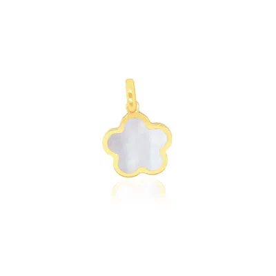 The Lovery Mother Of Pearl Flower Charm In Multi