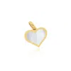 The Lovery Mother Of Pearl Heart Charm 14 Mm In Multi