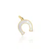 The Lovery Mother Of Pearl Horseshoe Charm 12 Mm In Multi