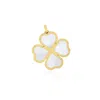 The Lovery Mother Of Pearl Lucky Clover Charm 13mm In Multi