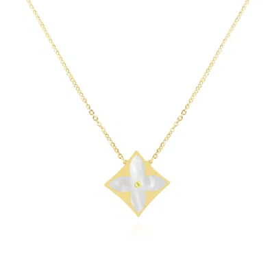 The Lovery Mother Of Pearl Luxe Flower Necklace