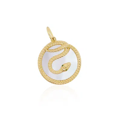 The Lovery Mother Of Pearl Snake Charm In Multi