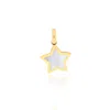 The Lovery Mother Of Pearl Star Charm 10mm In Multi