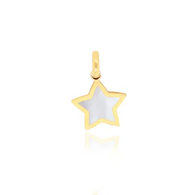 The Lovery Mother Of Pearl Star Charm 10mm In Multi