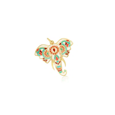 The Lovery Multicolored Enamel Elephant Charm