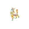 The Lovery Multicolored Enamel Unicorn Charm In Gold