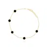 The Lovery Onyx Bubble Chain Bracelet