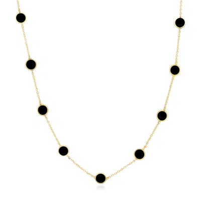 The Lovery Onyx Bubble Chain Necklace In Black