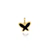 The Lovery Onyx Butterfly Charm In Black