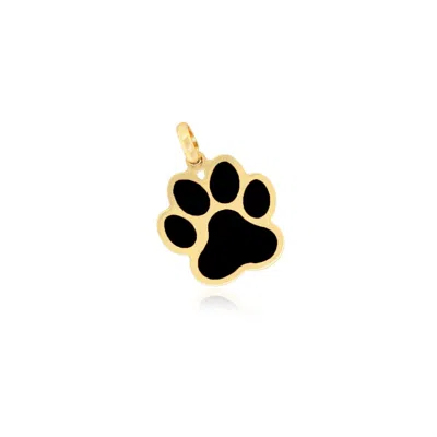 The Lovery Onyx Paw Charm In Black