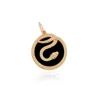 The Lovery Onyx Snake Charm In Black