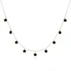 The Lovery Onyx Star Dangle Necklace In Black
