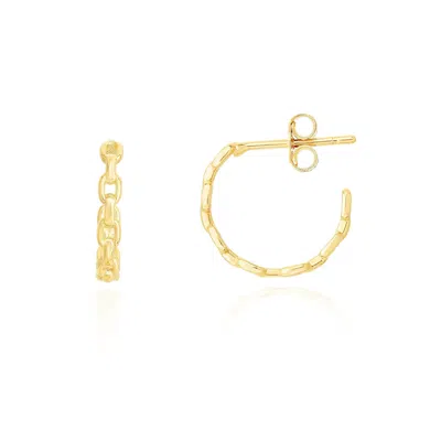The Lovery Oval Link Hoop Earrings In Multi