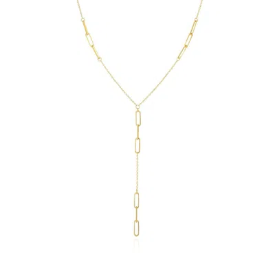 The Lovery Paperclip Lariat Necklace In Multi