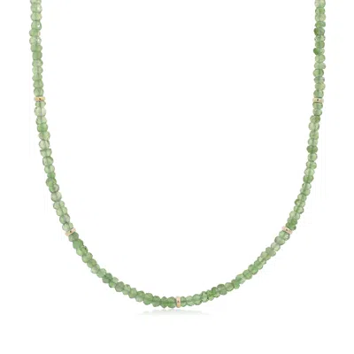 The Lovery Peridot Bead Necklace In Green