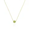 The Lovery Peridot Single Bezel Necklace In Green