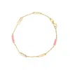 The Lovery Pink Mixed Bar Chain Bracelet In Pink