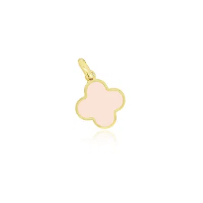 The Lovery Pink Pearl Clover Charm 10 Millimeters