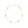 The Lovery Pink Pearl Flower Bracelet