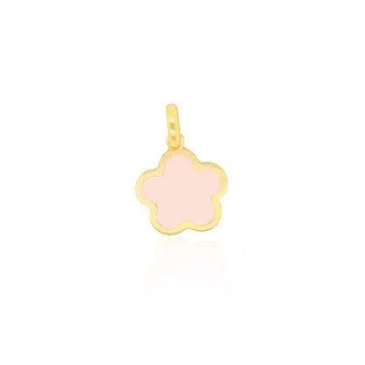 The Lovery Pink Pearl Flower Charm 13mm