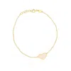The Lovery Pink Pearl Single Heart Bracelet In Multi