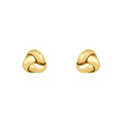 The Lovery Polished Gold Knot Stud Earring
