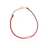 The Lovery Red Silk Diamond Heart Bracelet In Blue