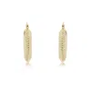 The Lovery Ribbed Gold Hoop Earrings In Multi