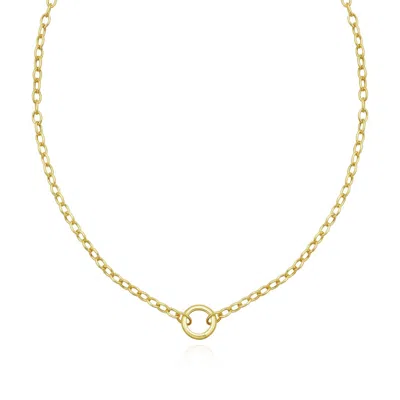The Lovery Round Charm Holder Necklace In Gold
