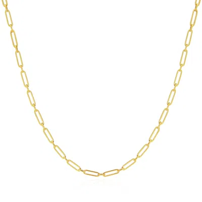 THE LOVERY ROUND LINK PAPERCLIP CHAIN NECKLACE 16 INCHES