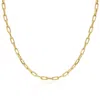 The Lovery Rounded Rectangle Paperclip Link Chain Necklace In Multi