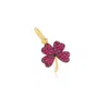 The Lovery Ruby Clover Charm In Pink