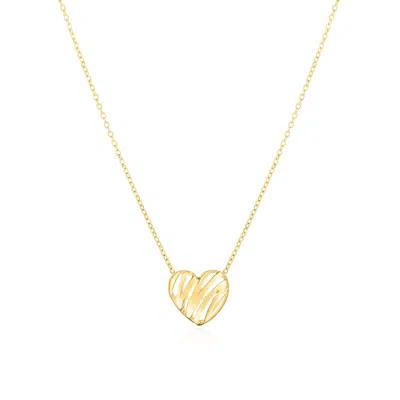 The Lovery Scribble Heart Necklace In Multi