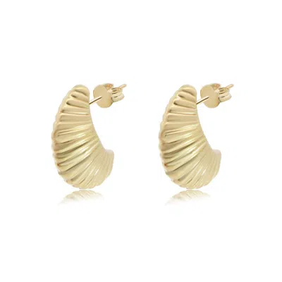 The Lovery Seashell C-hoop Earrings In Multi