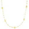 The Lovery Shimmer Heart Station Necklace In Multi